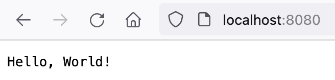 Hello, World! backend output