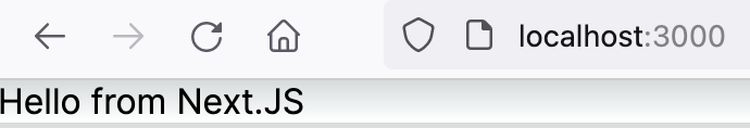 Hello from Next.JS frontend output