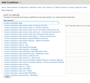 Using data selection to find the required selector